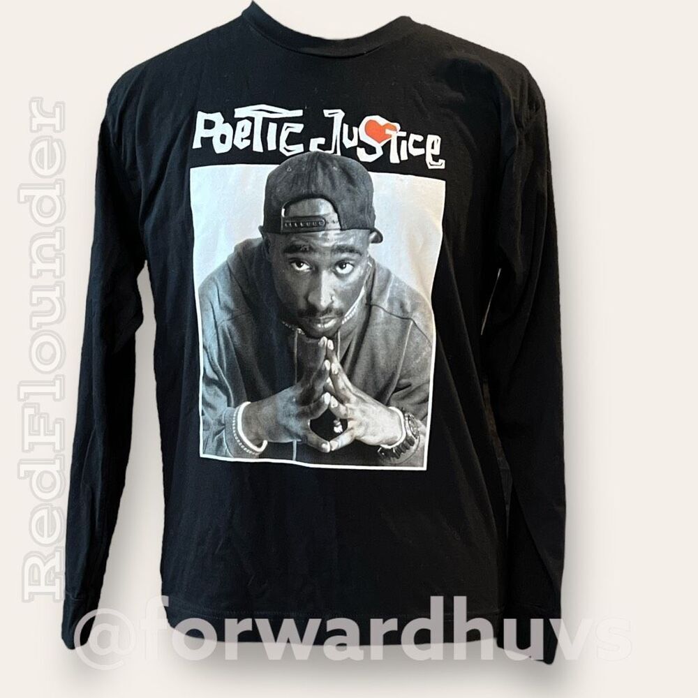 Poetic Justice Tupac Shakur Longsleeve T-shirt Size Kids Large.